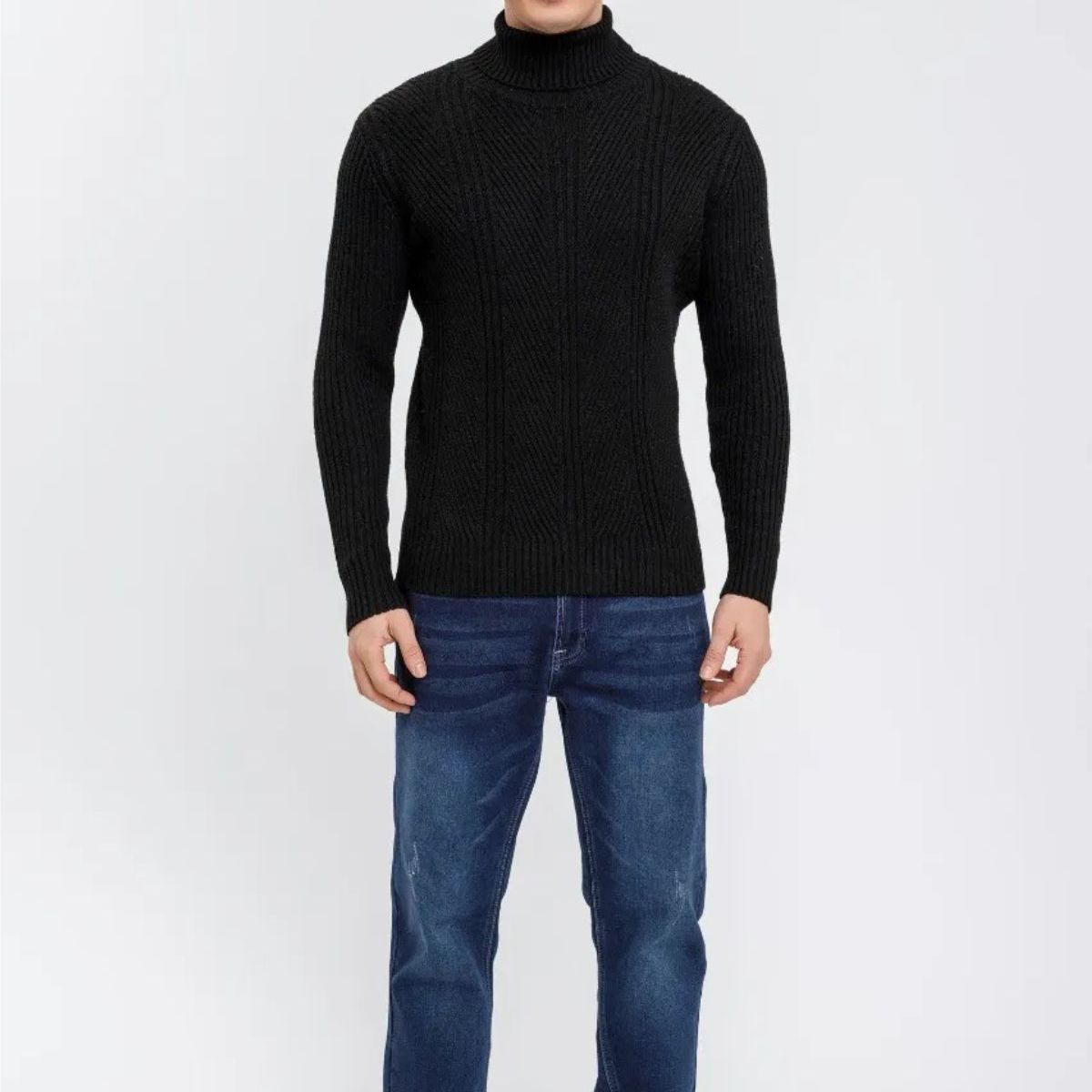 LOOK SHOP - Sweater Lana Hombre Cuello Subido Beatle, Excelente Calidad 118