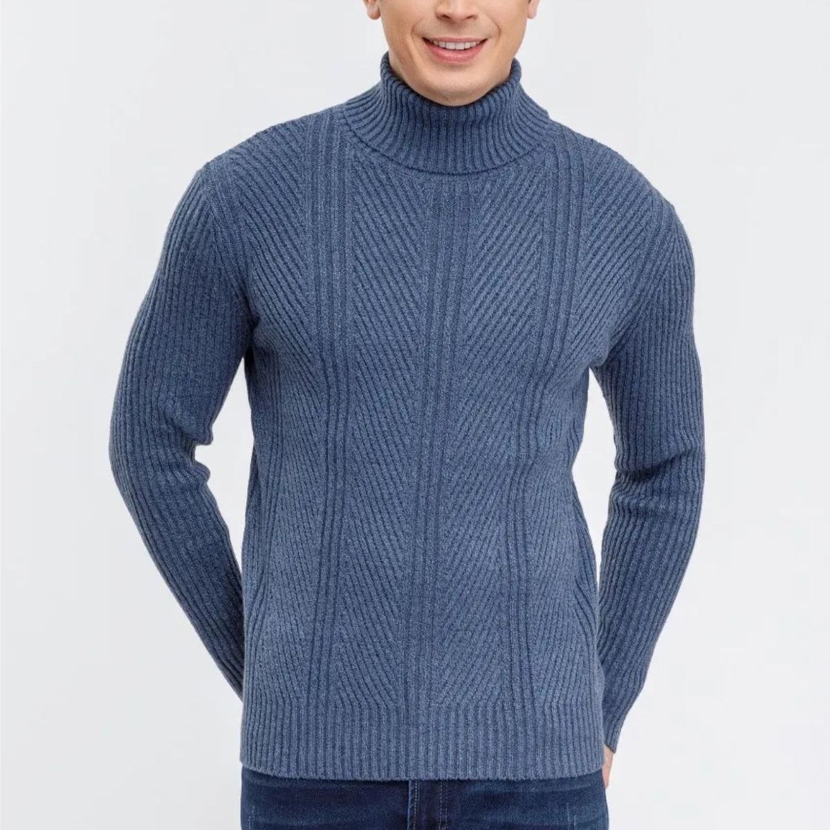 LOOK SHOP - Sweater Lana Hombre Cuello Subido Beatle, Excelente Calidad 118