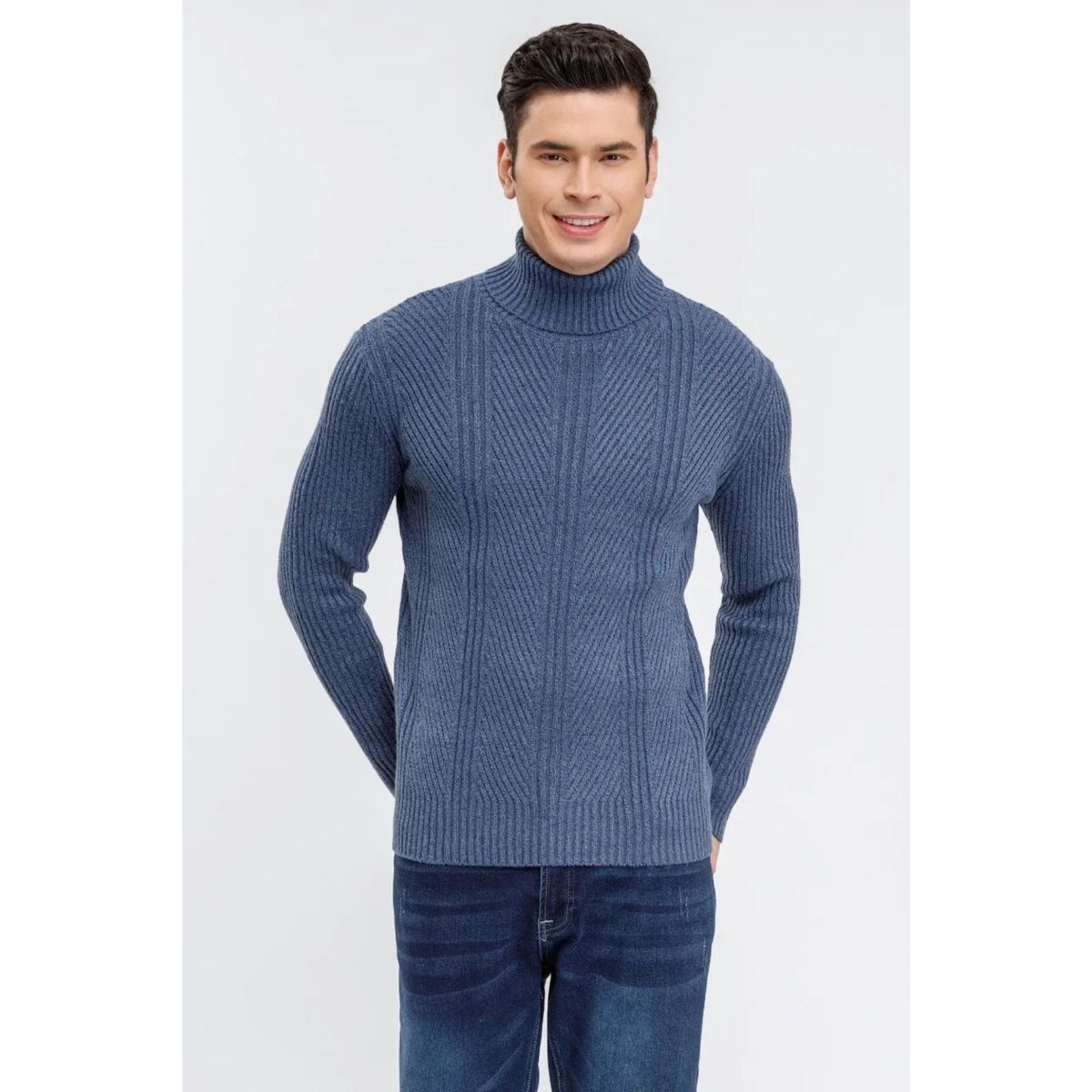 LOOK SHOP - Sweater Lana Hombre Cuello Subido Beatle, Excelente Calidad 118