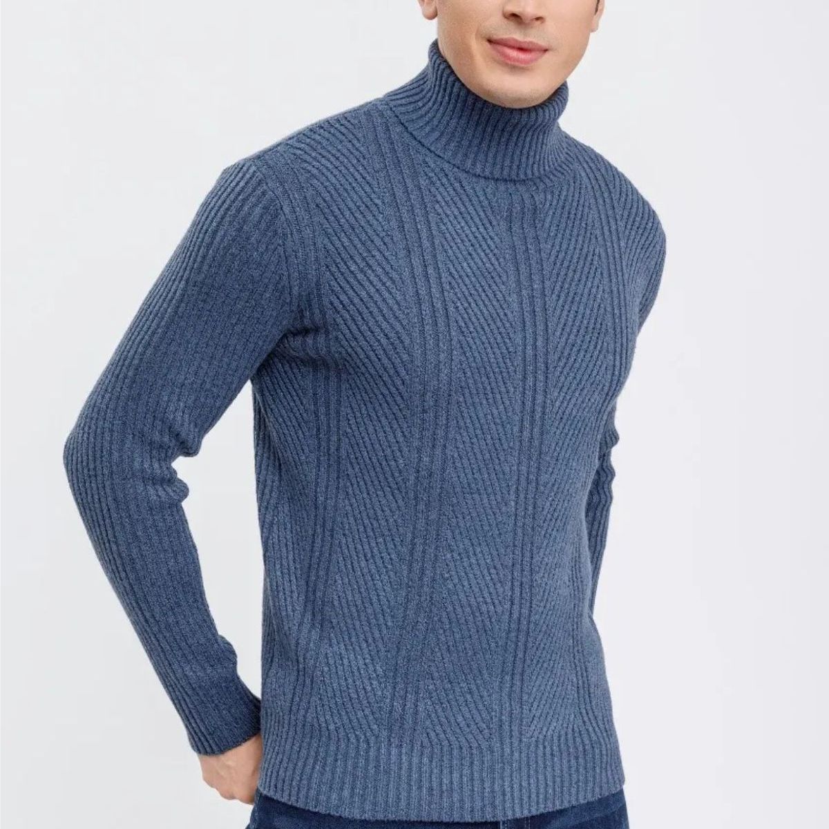 LOOK SHOP - Sweater Lana Hombre Cuello Subido Beatle, Excelente Calidad 118