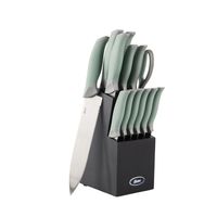 Set De Cuchillos Lindbergh Acero 14 Piezas Inox Verde