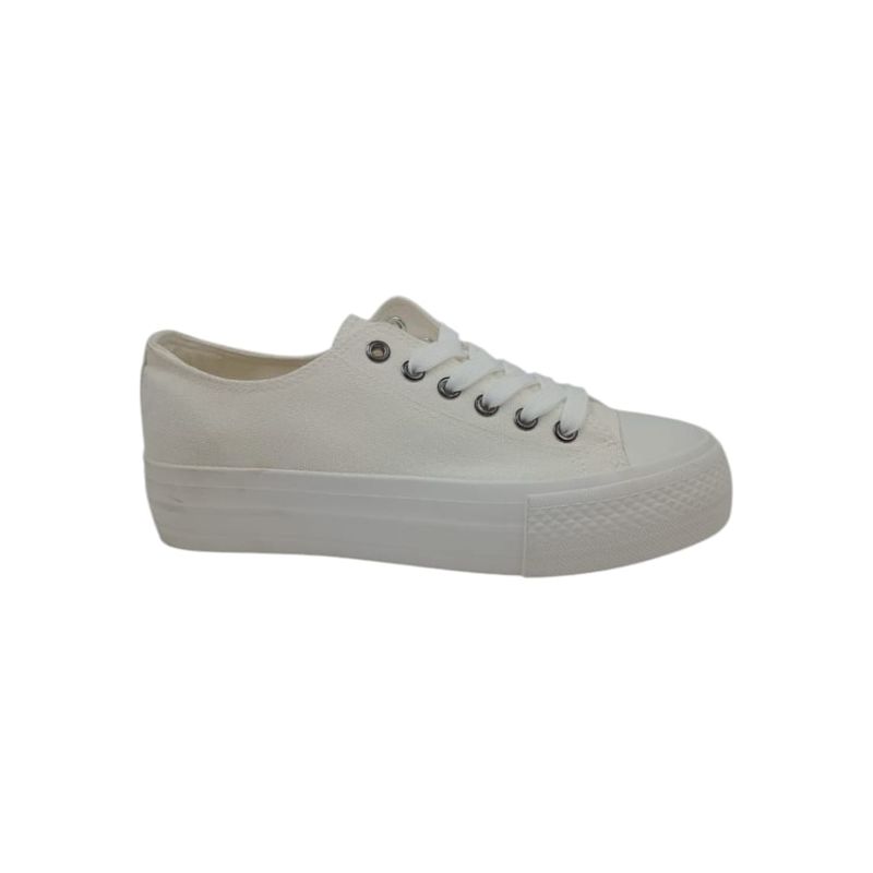 HERIEL - Zapatilla Blanca Plataforma Mujer