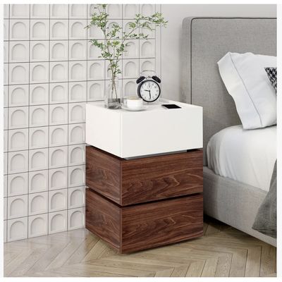 Imagen 2 del producto Velador Vanguardia Combinable 3 Cajones 45x70x34cm Melamina