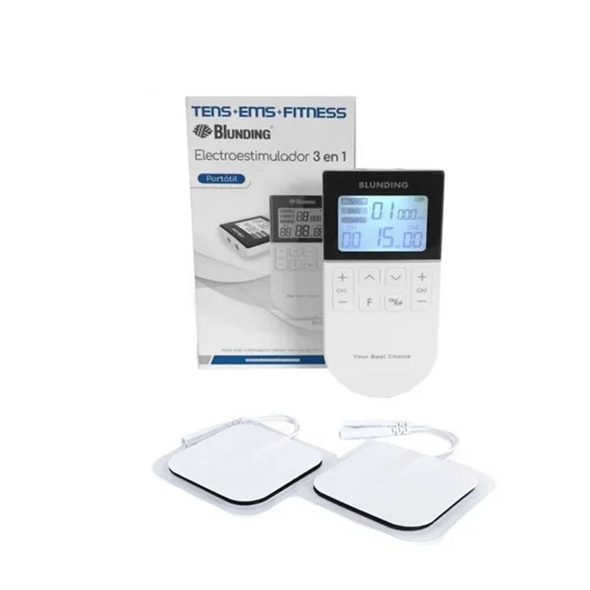 BLUNDING - TENS EMS FITNESS MASAGEADOR ELECTRO ESTIMULADOR BLUNDING BEQ-15