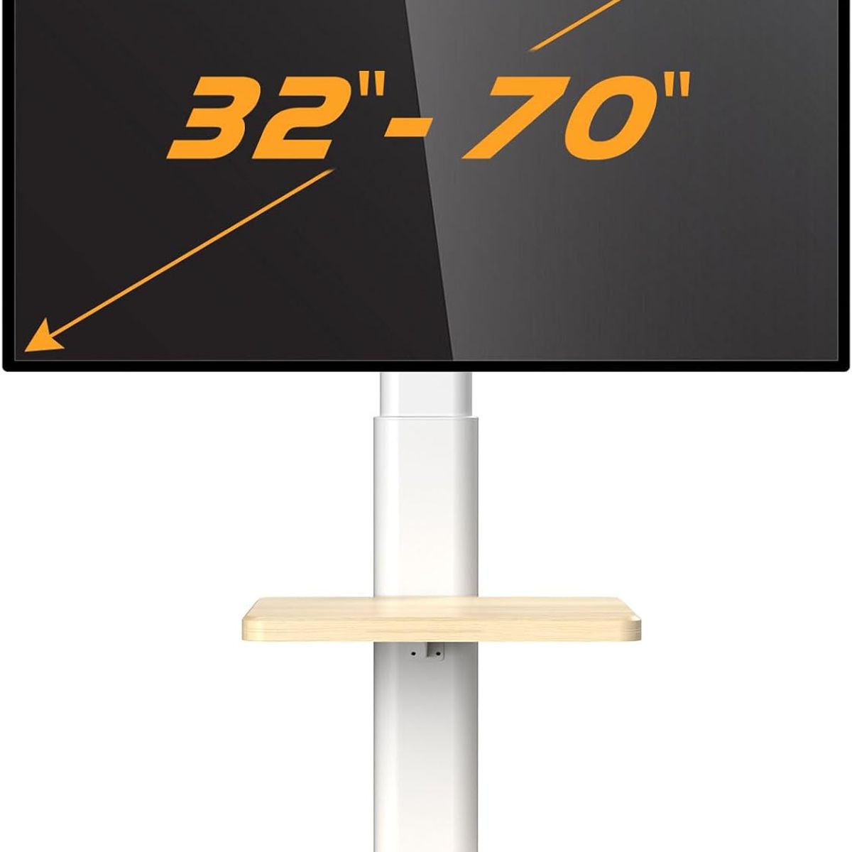 HAZ TU CLICK - Soporte Tv Rack Movil Con Ruedas 32 A70 Base Pedestal Blanco