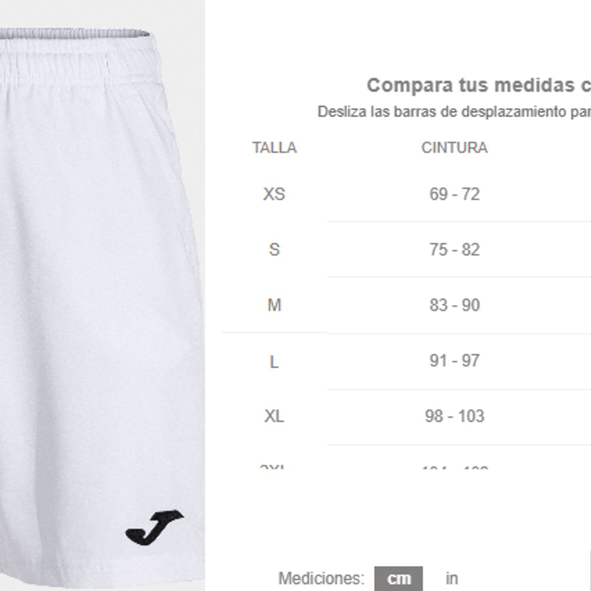 JOMA - Short Pádel - Tenis Joma Master Blanco