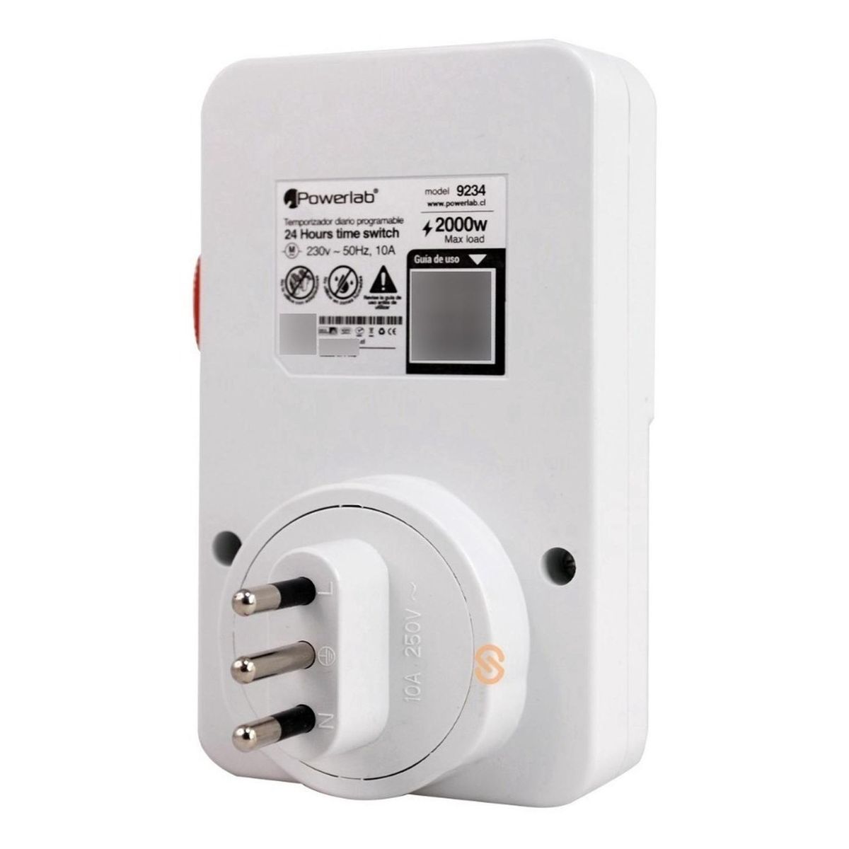 POWERLAB - Timer Temporizador Análogo Diario 24hrs 2000w - Shopyclick