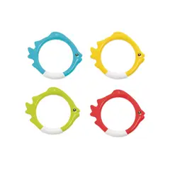INTEX - Juego De Piscina 4 Anillos de Pez Bajo el Agua Fish Rings
