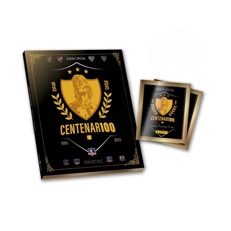PANINI CHILE - Pack Álbum Tapa Dura + 24 Sobres Colo-Colo - Centenario