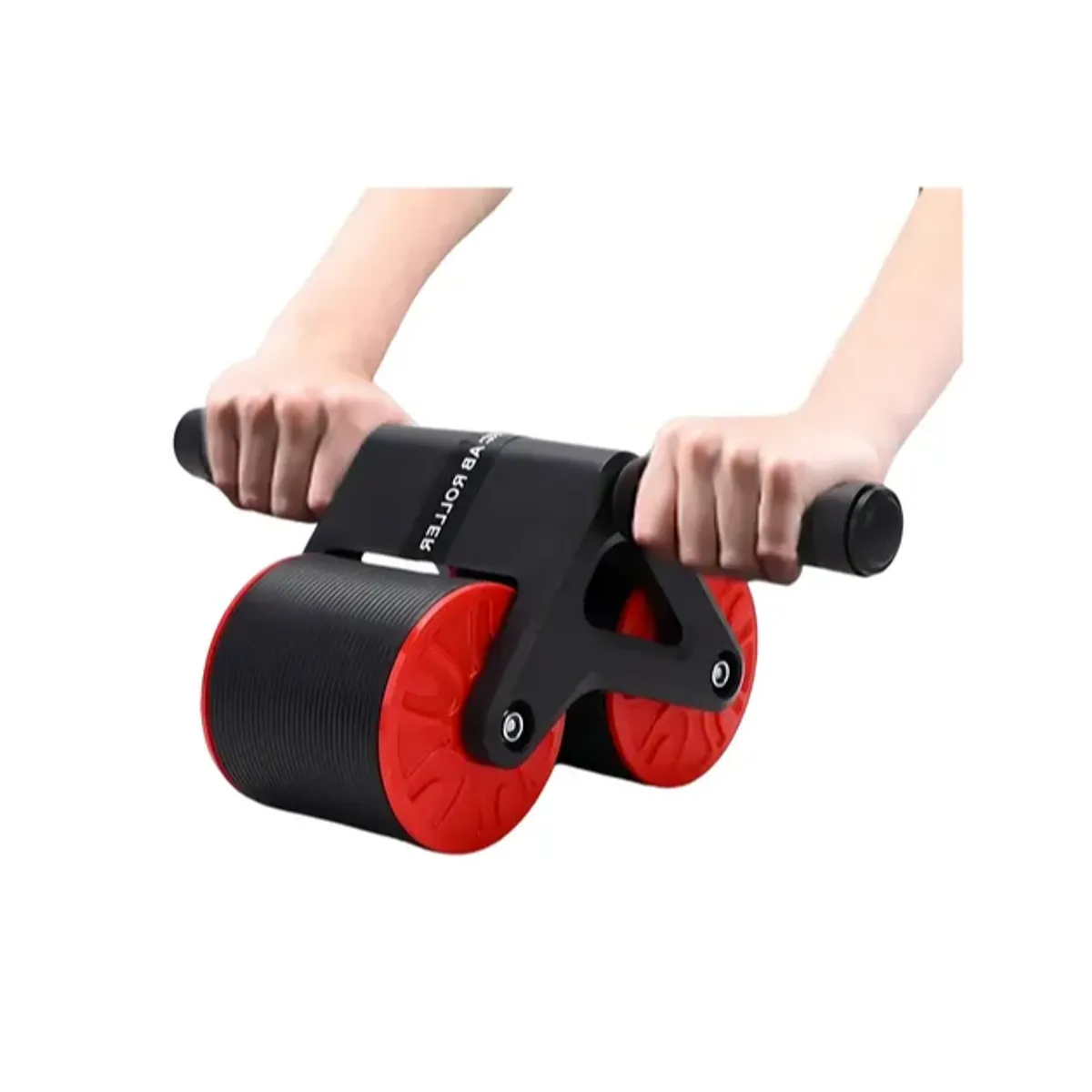 GENERICO - Rueda Abdominal Rodillo Doble Para Ejercicios Flexiones Color Rojo