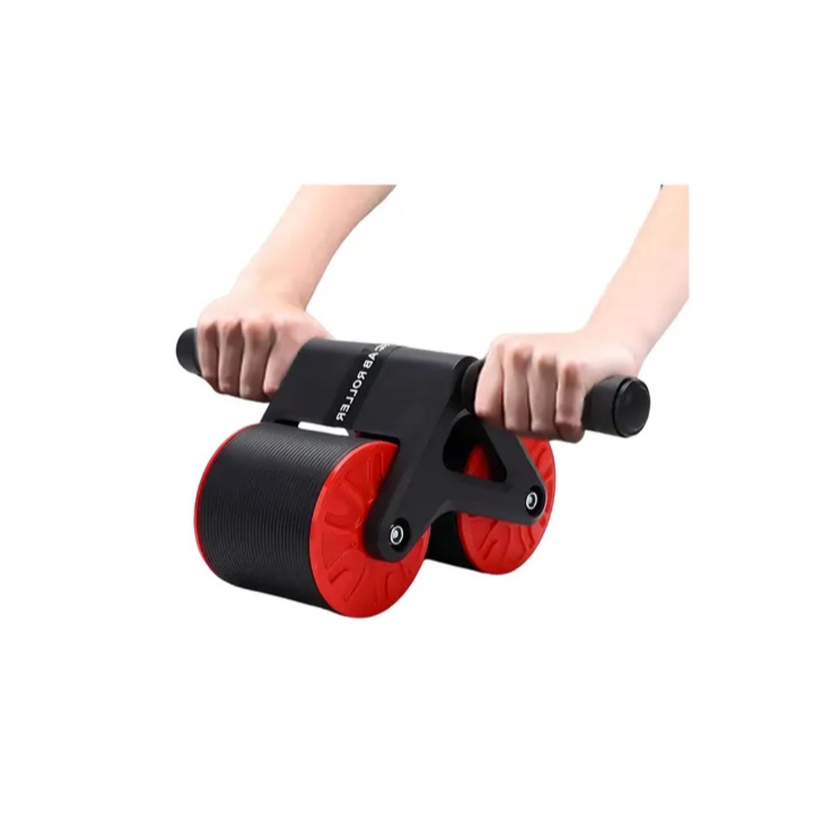 GENERICO - Rueda Abdominal Rodillo Doble Para Ejercicios Flexiones Color Rojo