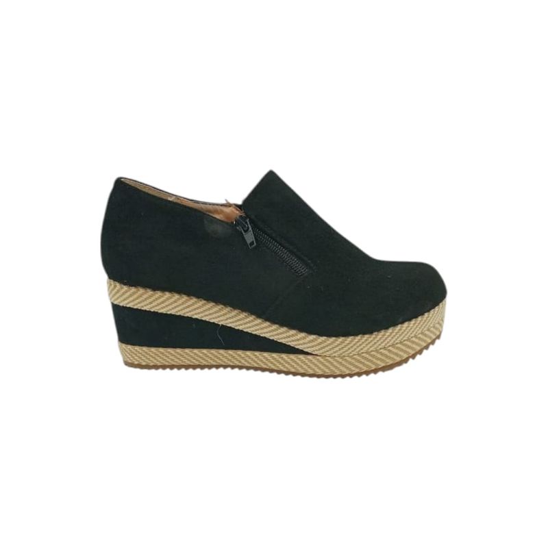 HERIEL - Zapato Panchita Negra Plataforma