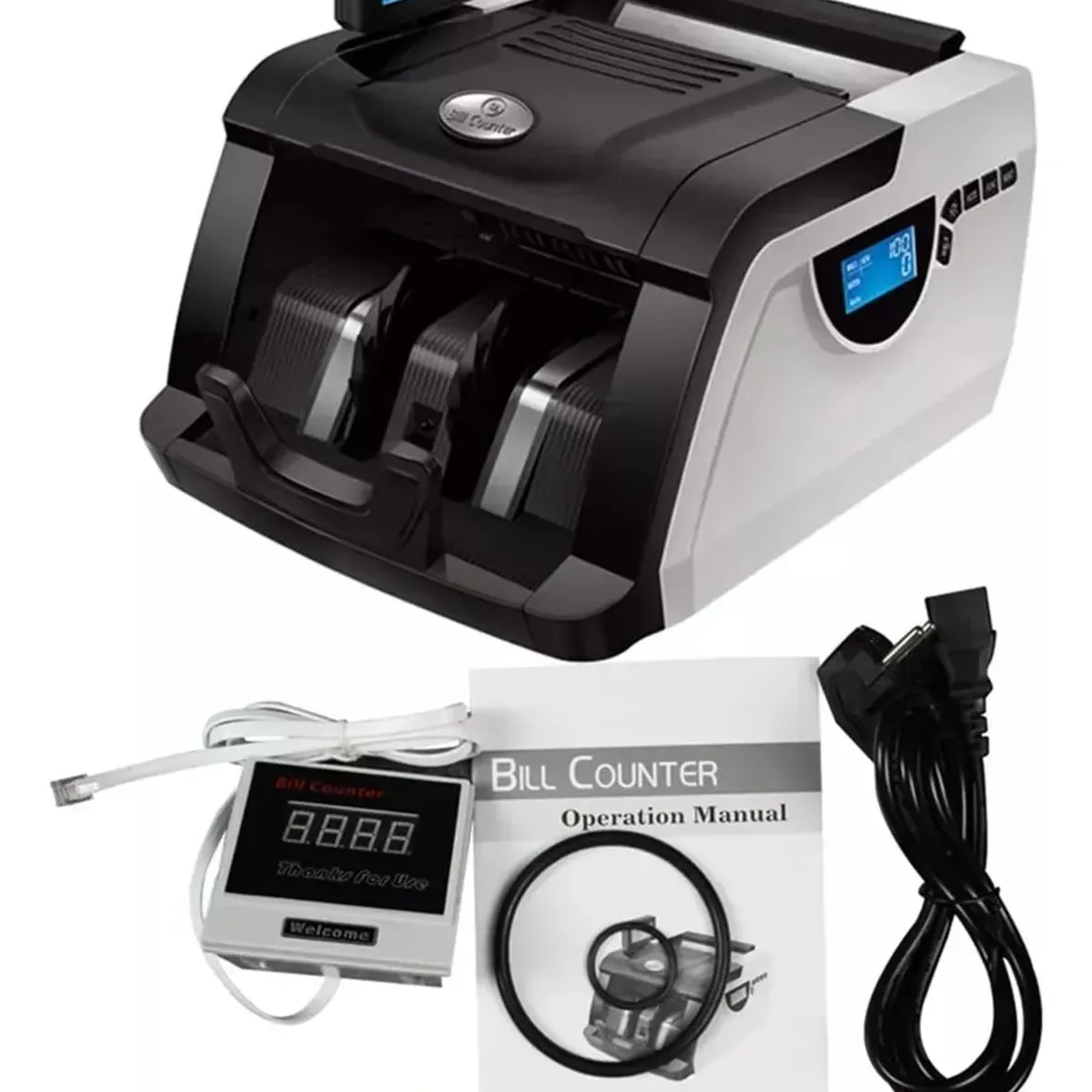 PROWAY - Maquina Contador De Billetes Dinero Profesional Con Detector