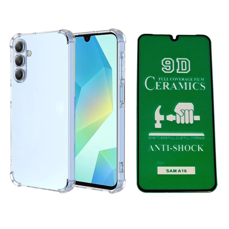 GENERICO - CARCASA PARA GALAXY A16 + PROTECTOR PANTALLA LAMINA CERAMICA