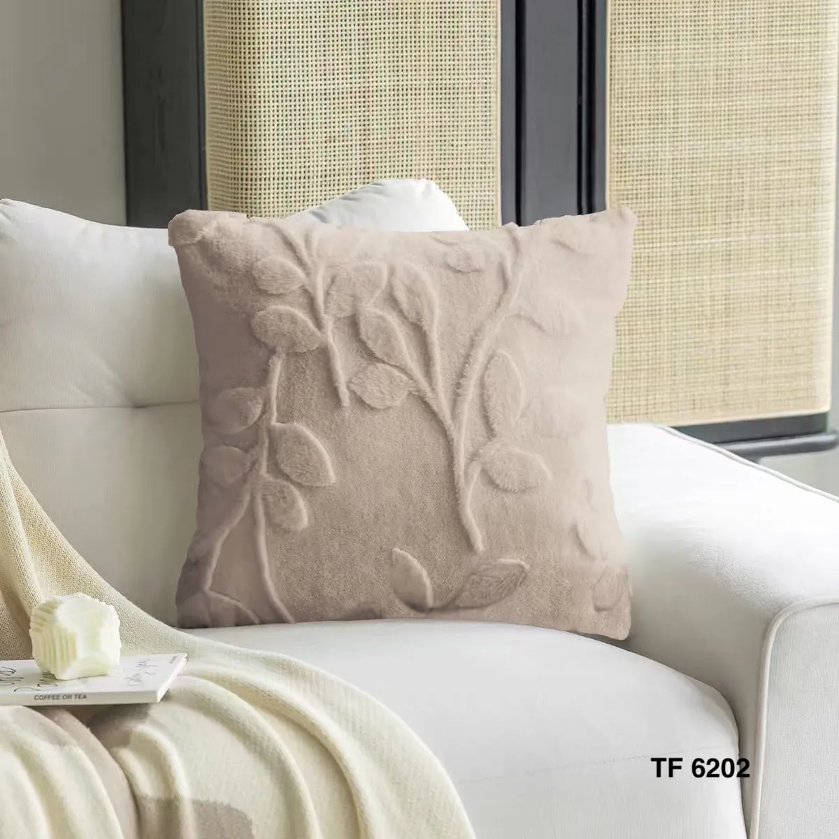 GENERICO - Fundas de cojin Pack 2 unidades relieve