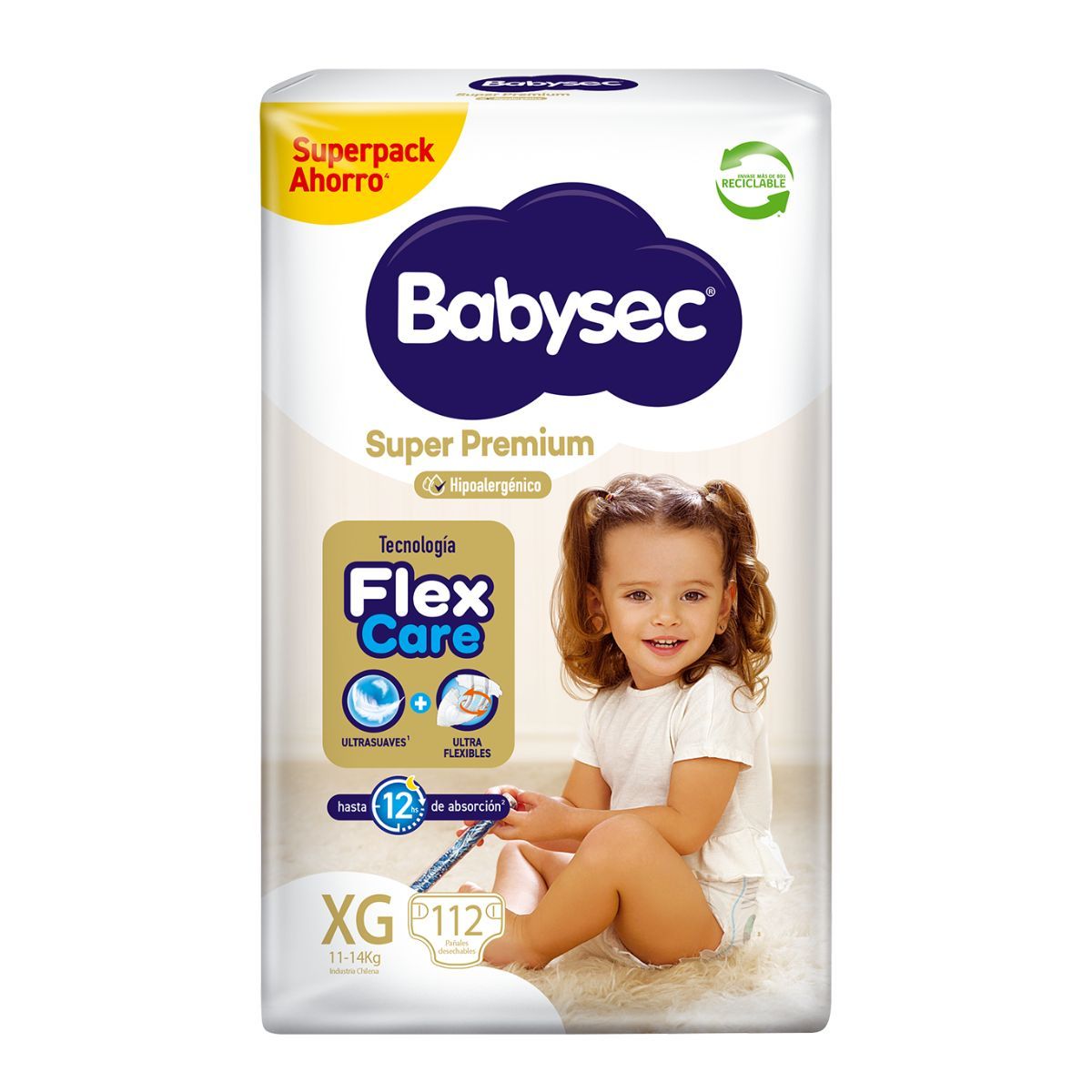 BABYSEC - Pañal Babysec Super Premium XG 112Un