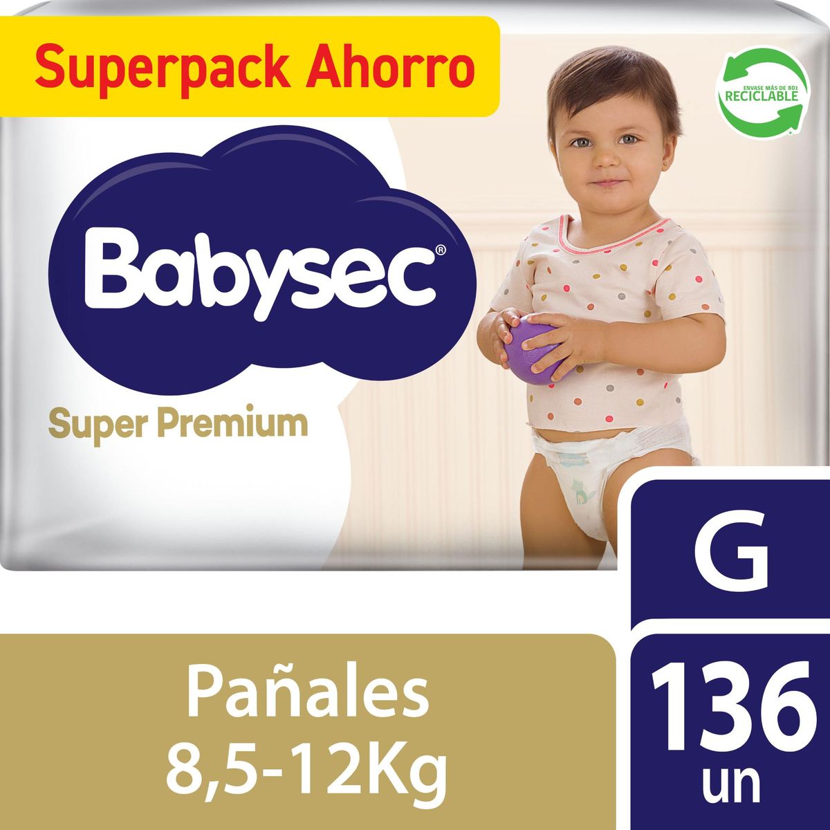 BABYSEC - Pañal Babysec Super Premium G 136Un
