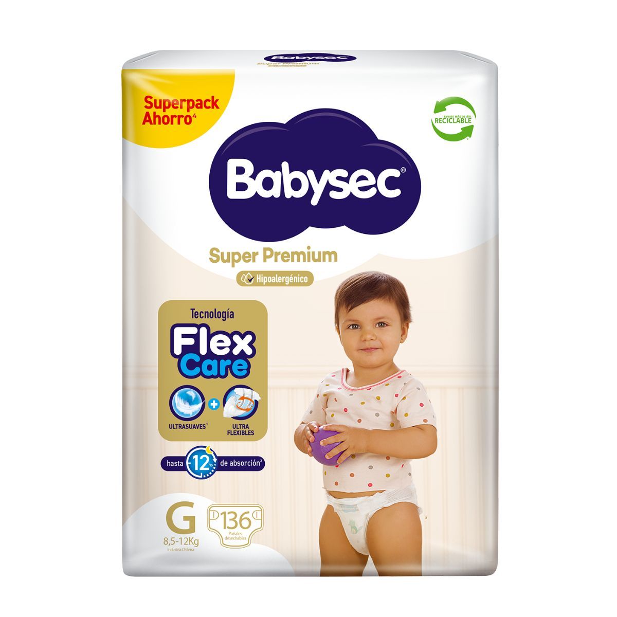 BABYSEC - Pañal Babysec Super Premium G 136Un