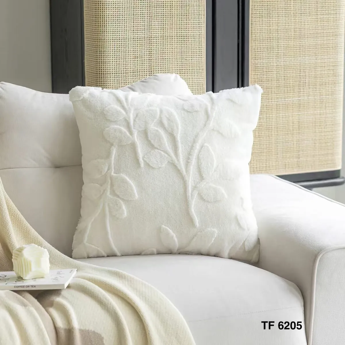 GENERICO - Fundas de cojin Pack 2 unidades relieve