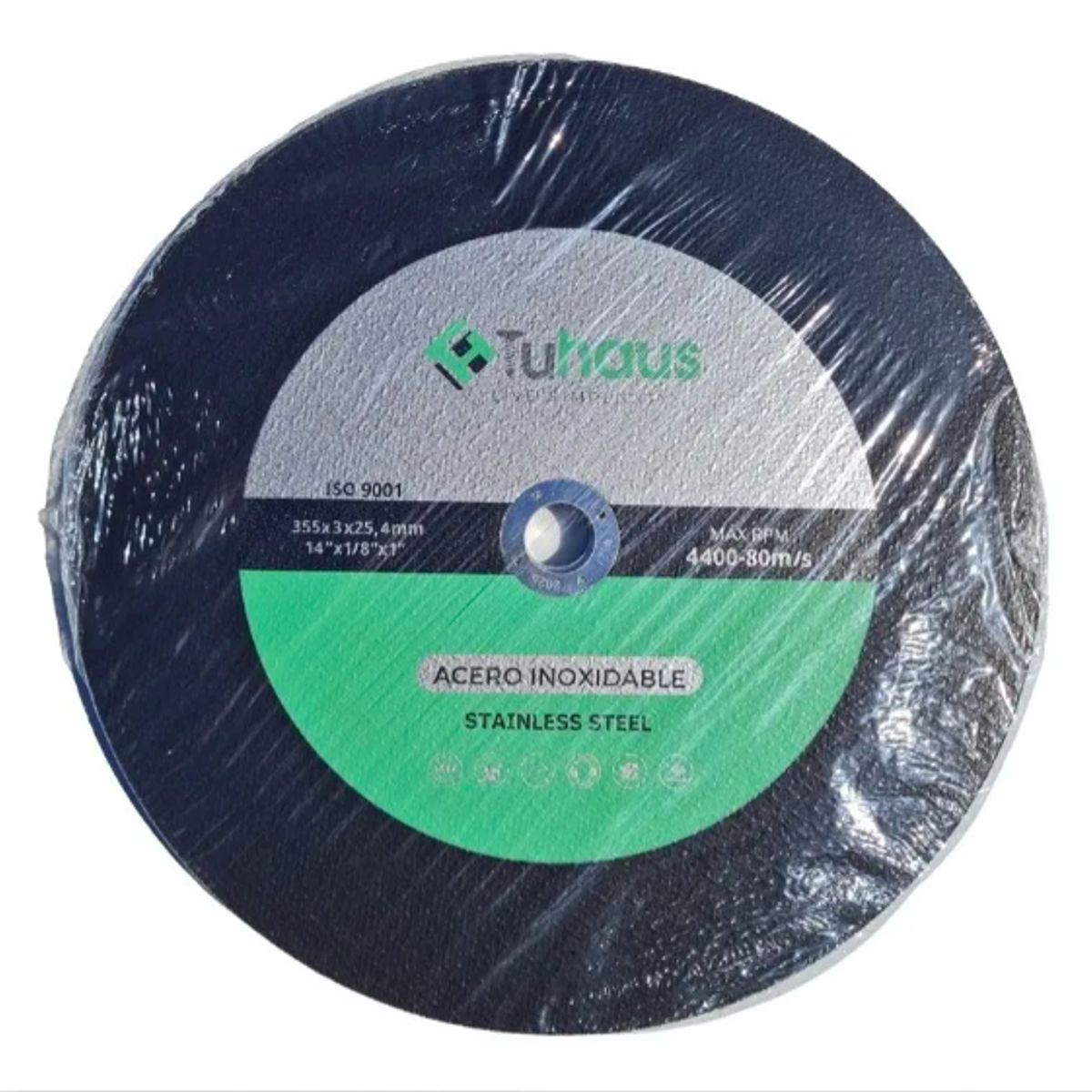 TUHAUS - Discos De Corte Tronzadora 14 X 3 mm Acero Inoxidable Pack 5un