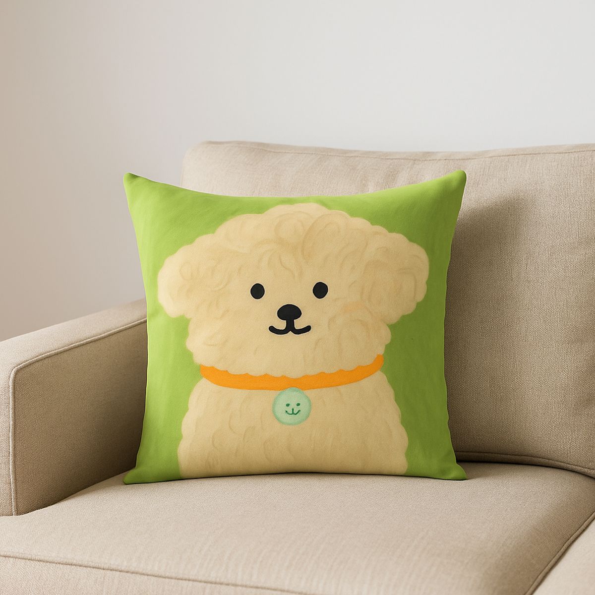 ARMONIA - Funda almohada doggo tierno 45x45 sofá dormitorio 782