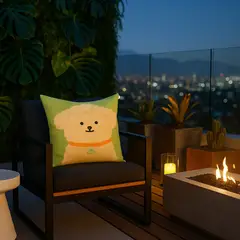 ARMONIA - Funda decorativa 45x45 perrito cute verde pistacho sofá 782