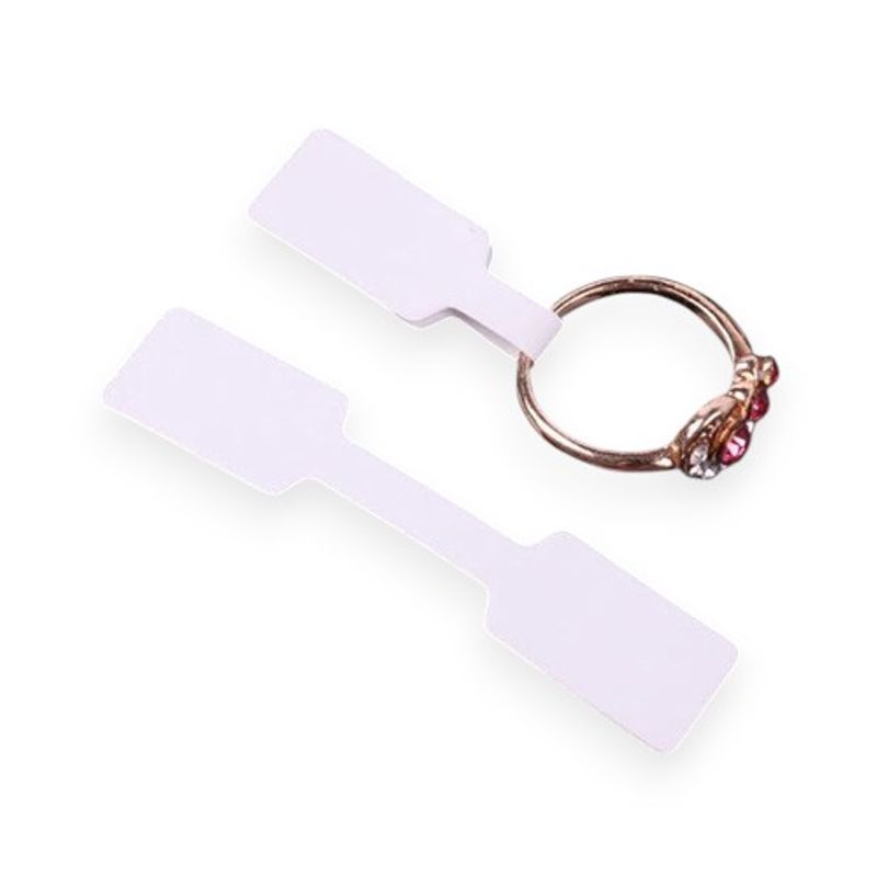 GENERICO - Etiqueta adhesiva rectangular blanca para precio de papel