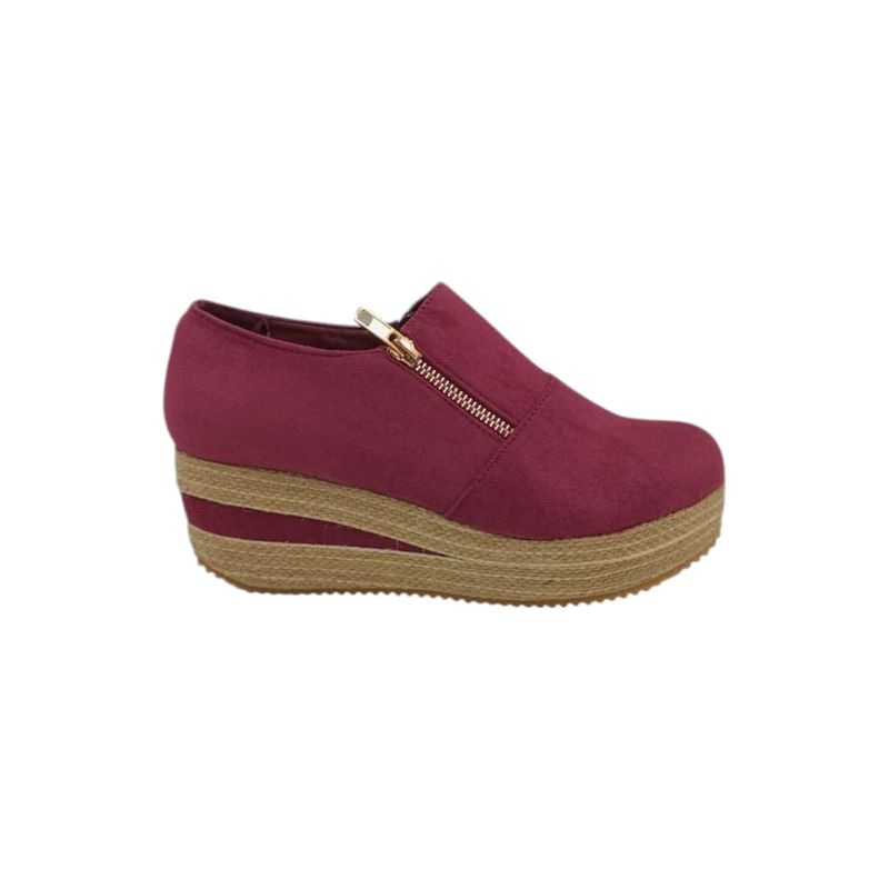 HERIEL - Zapato Panchita Burdeos Plataforma