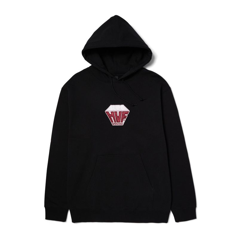 HUF - POLERON HUF BIG BLOCK P/O HOODIE BLK - XL