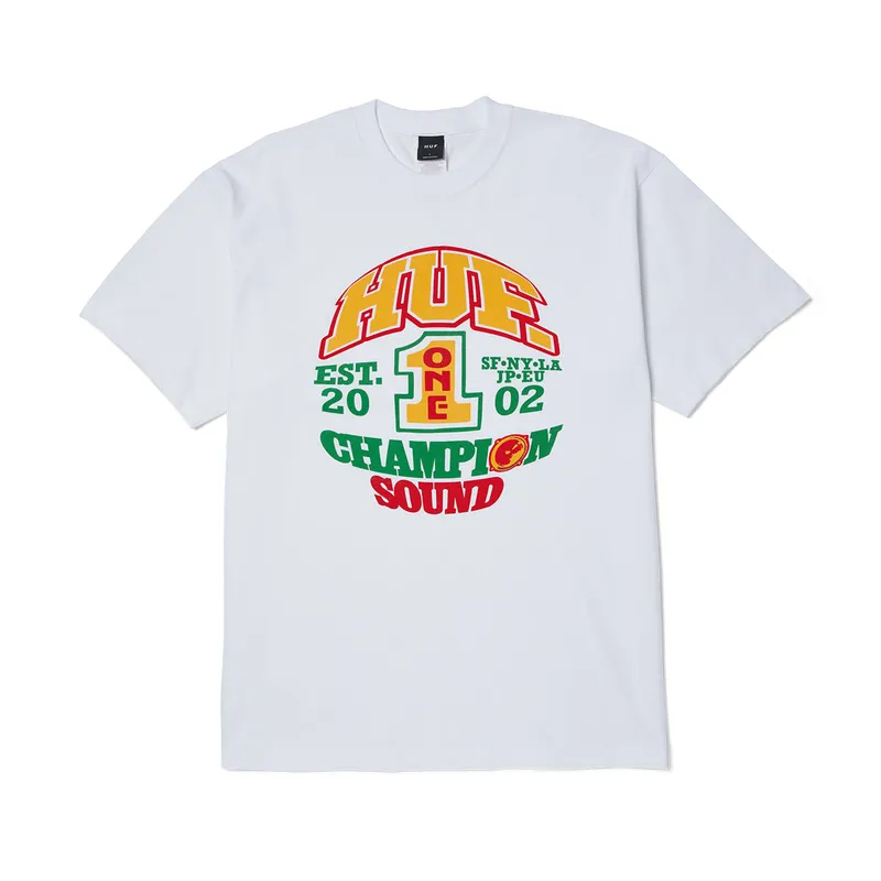 HUF - Polera blanca hombre algodón HUF