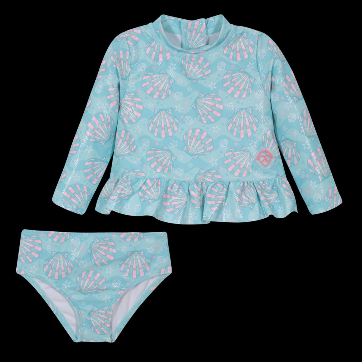 H2O WEAR - Traje de Baño bebe Niña Set UV50 MLarga H2O Wear Calipso - Celeste