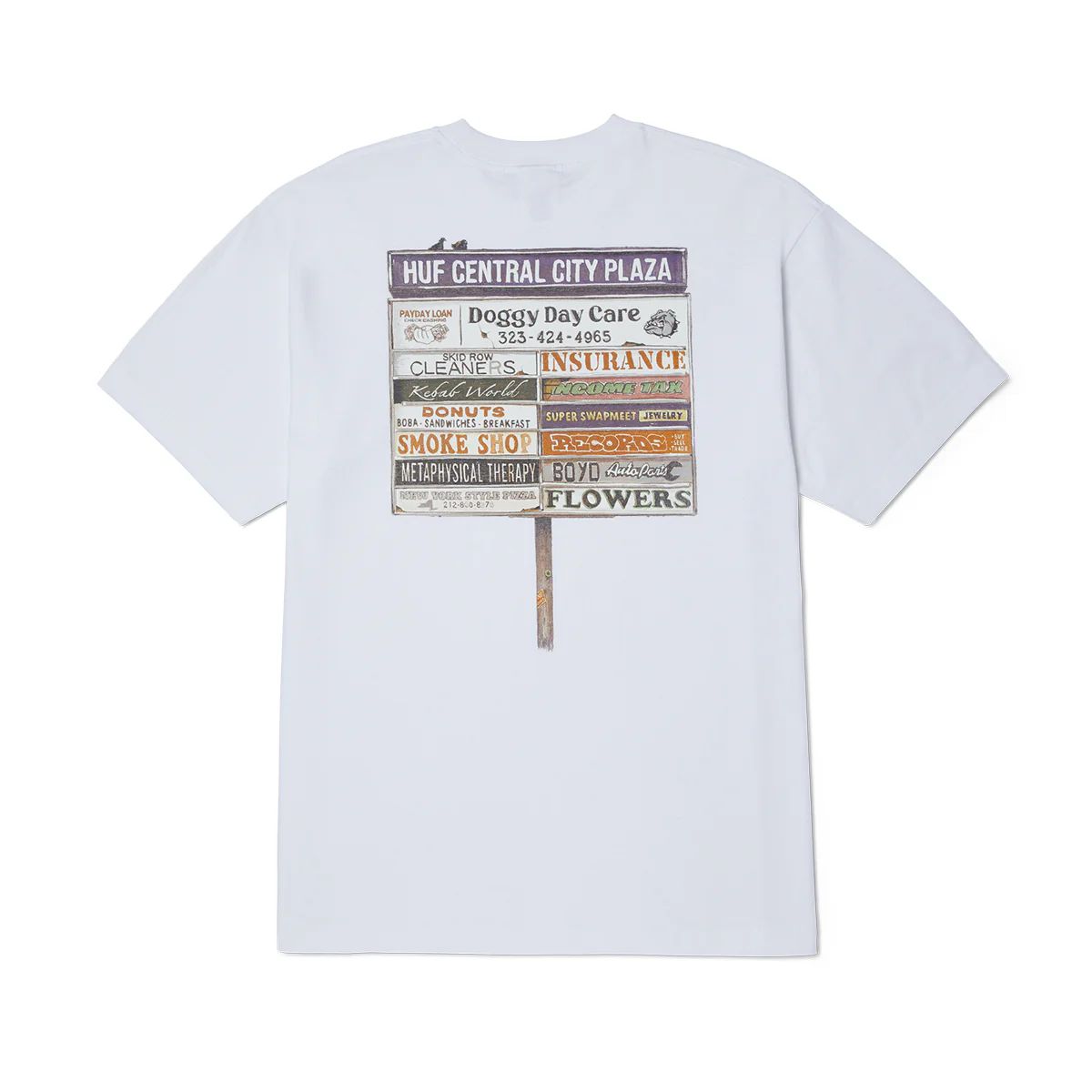 HUF - Polera Blanca Hombre PLAZA HUF