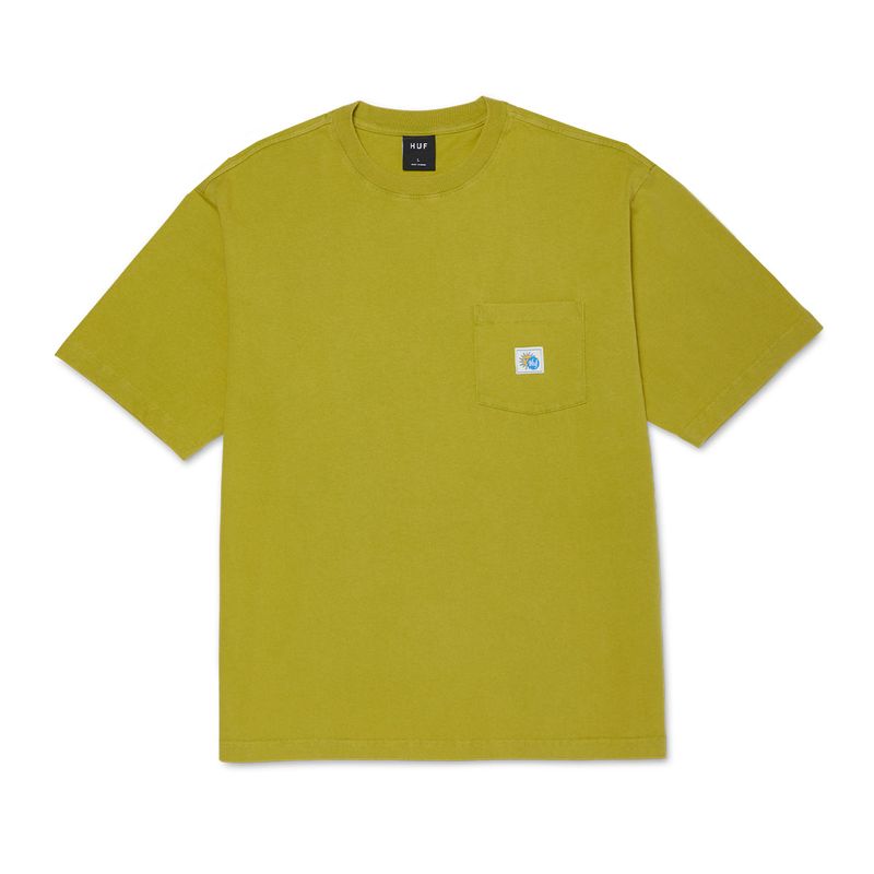 HUF - POLERA HUF TOTAL ECLIPSE S/S KNIT BOXY TOP MOSS - XL