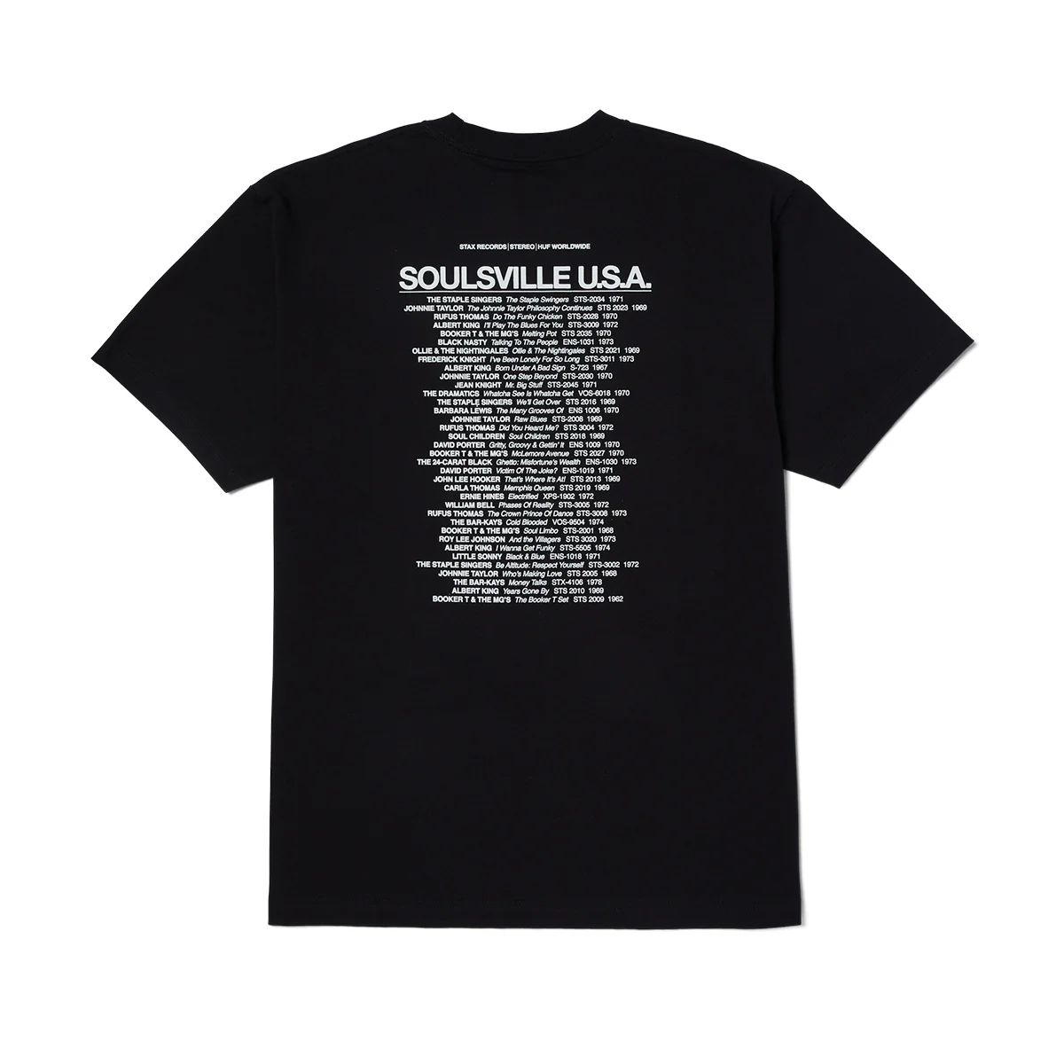 HUF - Polera Negra Hombre STAX SOULVILLE HUF