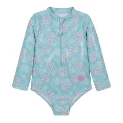 H2O WEAR - Traje de baño Bebe Niña UV50 MLarga Calipso - Celeste