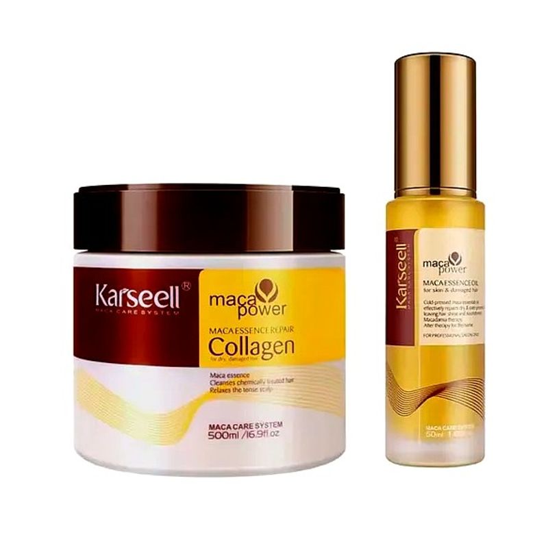 GENERICO - Kit Karseell Tratamiento Capilar Mascarilla 500ml + Aceite de 50ml