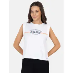 RIP CURL - Polera SM Boardcrest Blanco Mujer - Blanco