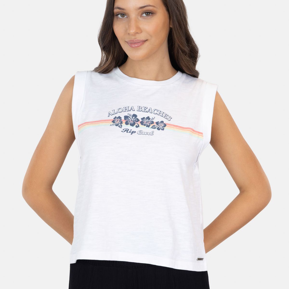 RIP CURL - Polera SM Boardcrest Blanco Mujer Rip Curl - Blanco