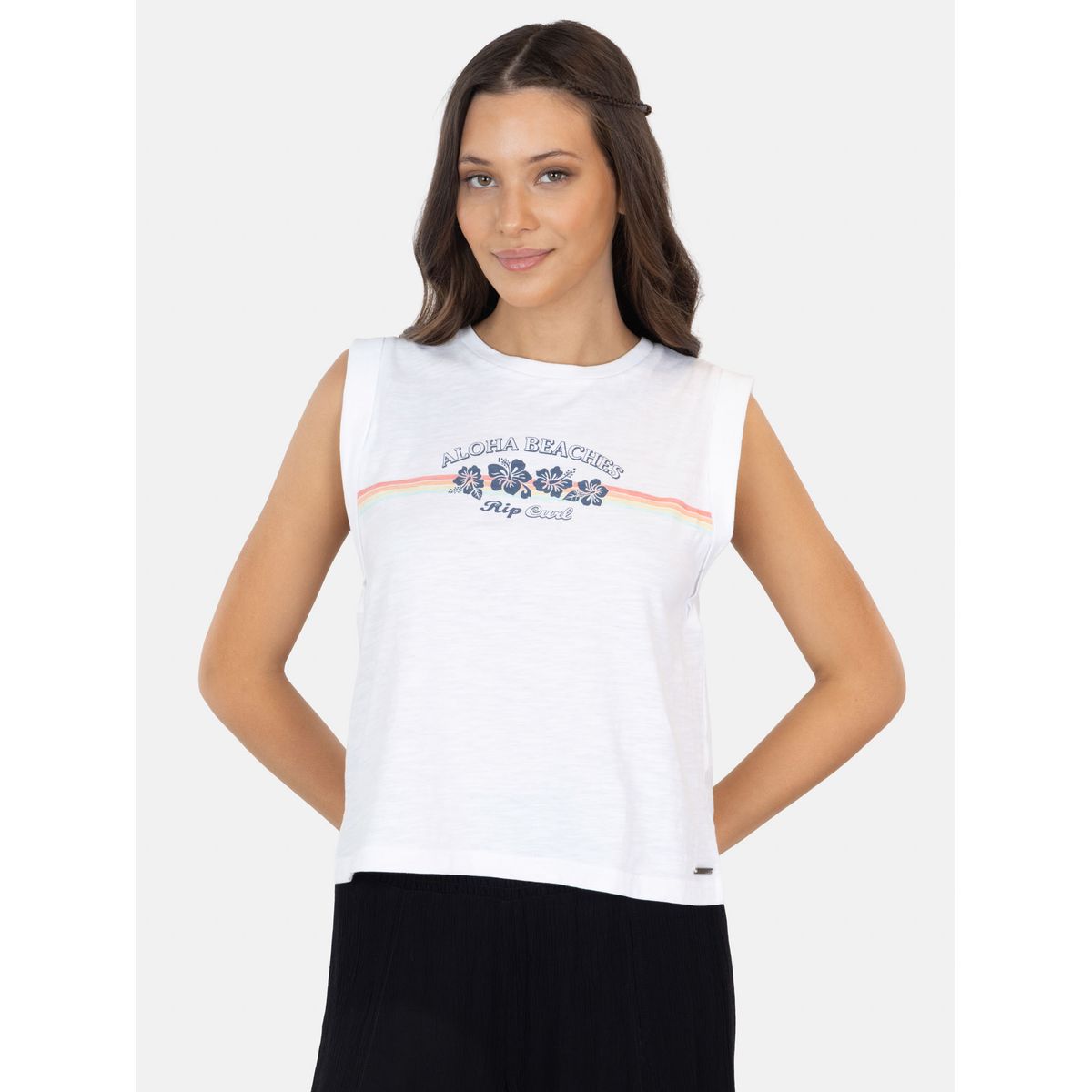 RIP CURL - Polera SM Boardcrest Blanco Mujer Rip Curl - Blanco