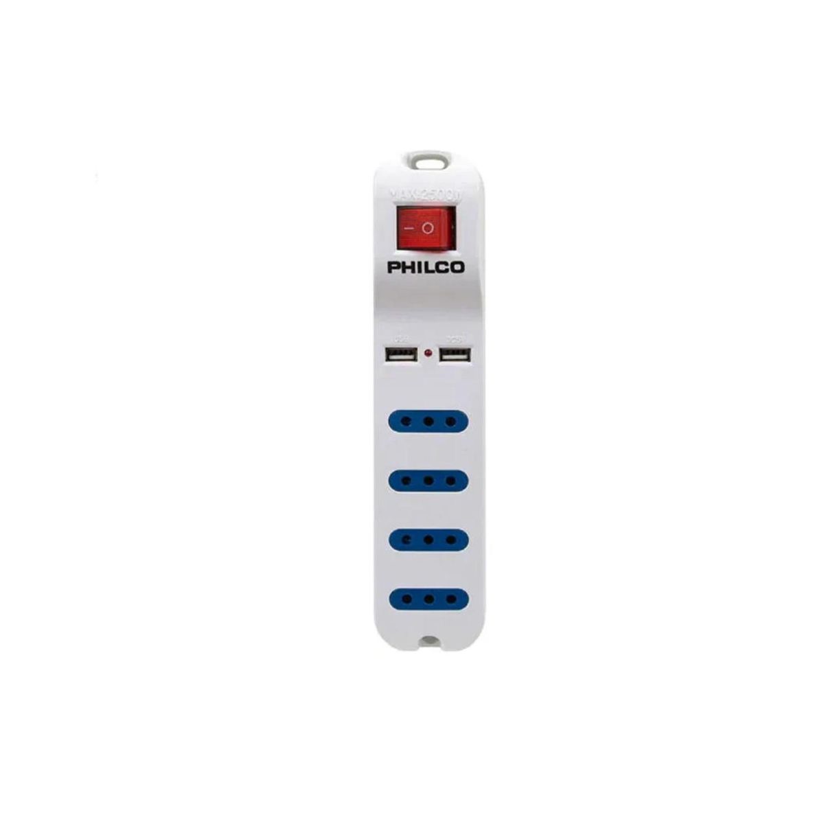 PHILCO - Alargador Eléctrico 4 Pos y 2Usb 2500W Blanco Philco - SC
