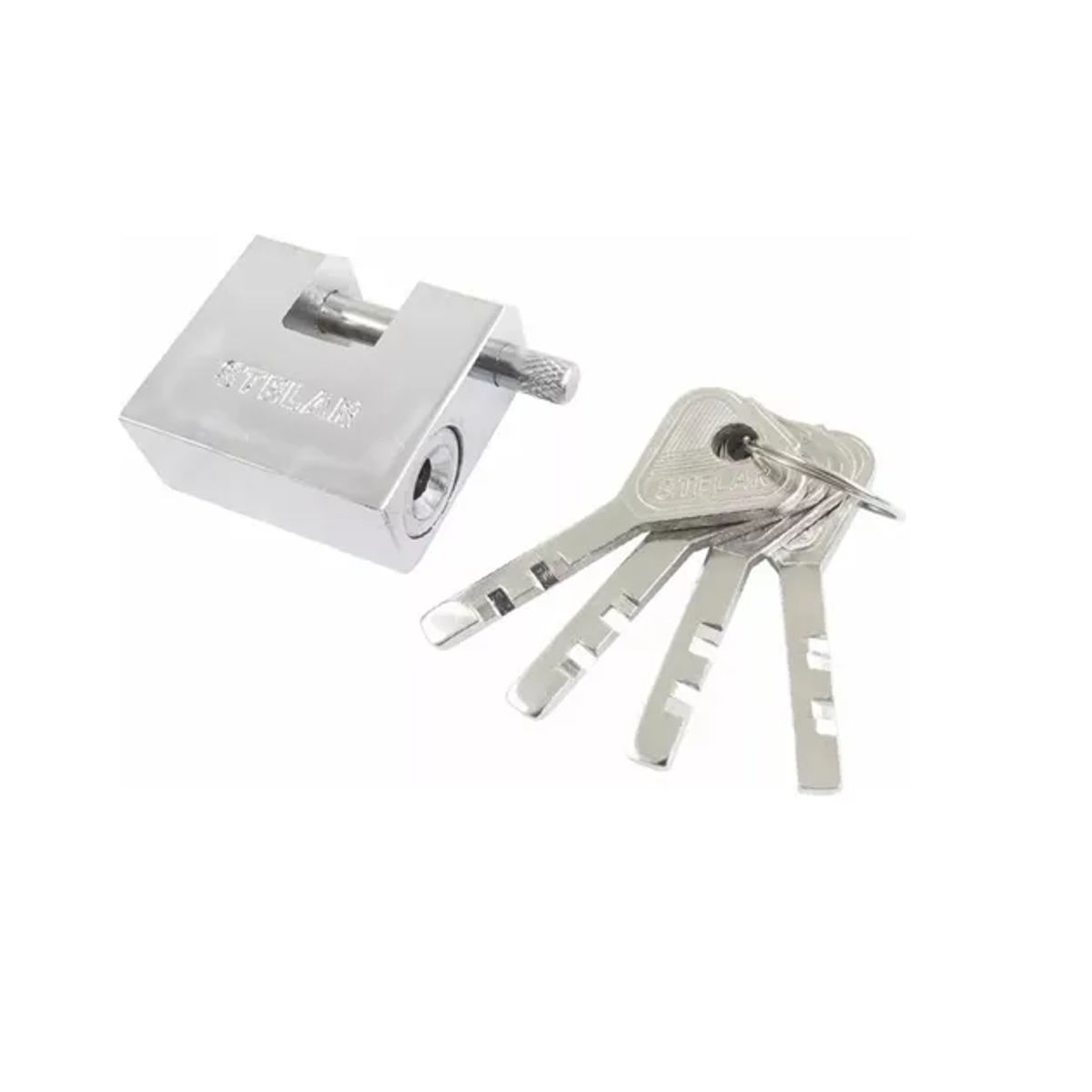 GENERICO - Candado Cuadrado Stelar 80mm Seguridad Anticizalla