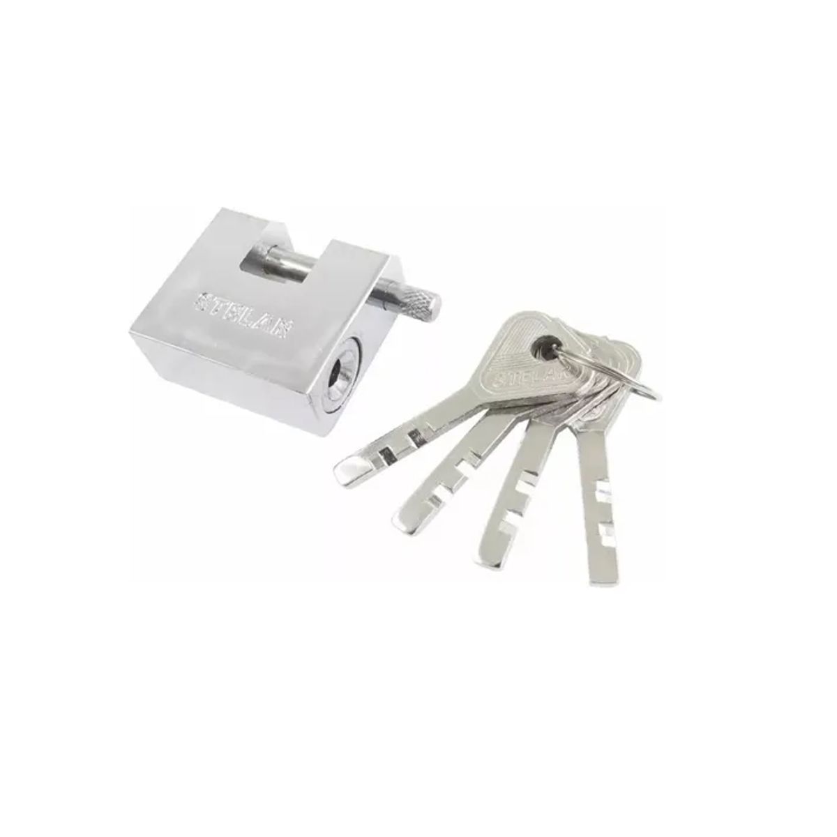 GENERICO - Candado Cuadrado Stelar 80mm Seguridad Anticizalla