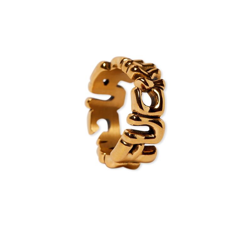 HUF - ANILLO HUF FUCK IT WARPED RING GOLD - 9