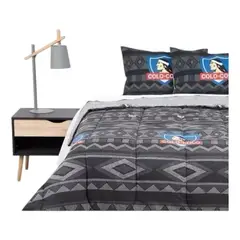 MASHINI - Plumón Colo Colo 2 Plazas Reversible Fuerte Color Negro