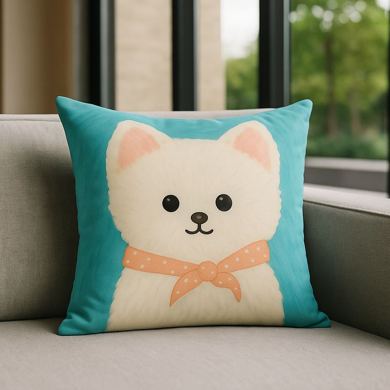 ARMONIA - Funda almohada perrito polar 45x45 azul infantil 781