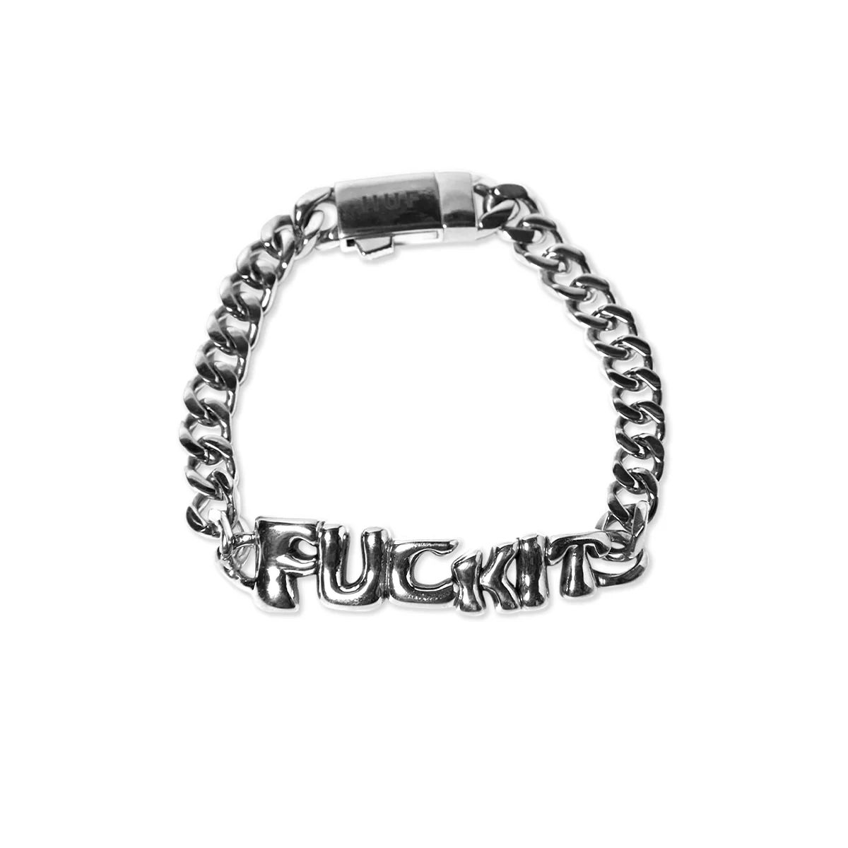 HUF - PULSERA HUF FUCK IT WARPED ID SILVER