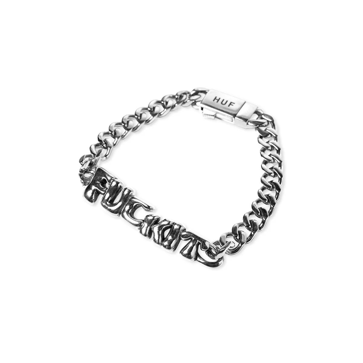 HUF - PULSERA HUF FUCK IT WARPED ID SILVER