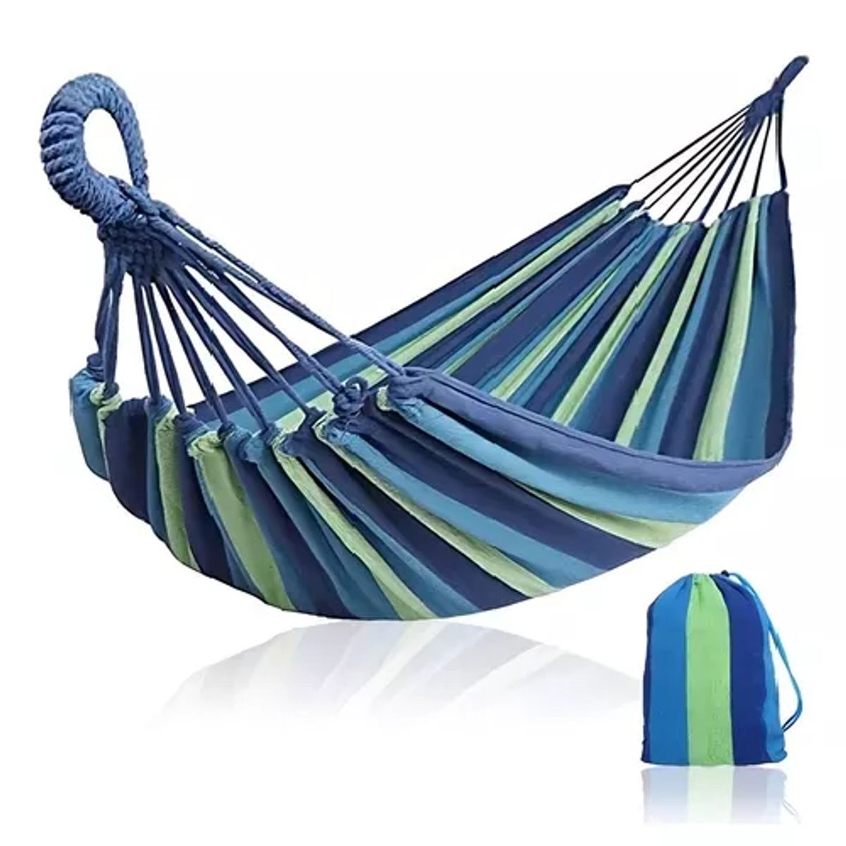 GENERICO - Hamaca camping 1 plaza 80x189 cm azul