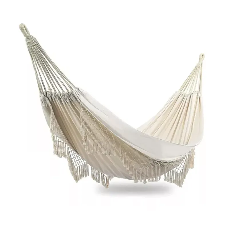 GENERICO - Hamaca con borlas para exteriores 150x200 cm columpios silla
