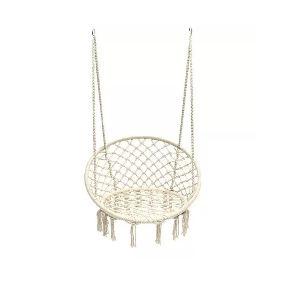 GENERICO - Silla hamaca colgante para terraza o jardín color beige